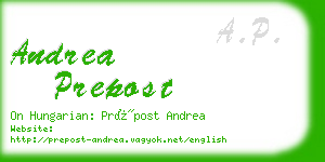 andrea prepost business card